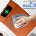 thumbnail image 5 of 15W Fast Charging Wireless Mouse Pad Foldable Phone Stand Synthetic Leather Desk Mat 330x230mm Office & Home Use GrayPinkBlueBrown, 5 of 6