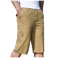 thumbnail image 2 of cllios Cargo Shorts for Men Summer Casual Work Shorts Lightweight Workout Cargo Shorts with Multi Pockets Fathers Day Gifts Yellow,XXL, 2 of 7