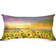 thumbnail image 2 of Golden Sunflower Plush Pillow Case, Zippered Bed Pillow Pillowcases, Super Soft and Cozy Pillowcase Covers for Sleep Decor Giftsation - King Size 20x40in, 2 of 7
