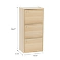 thumbnail image 6 of IRIS USA 3 Tier Cabinet with Magnetic Doors, Natural, 6 of 6