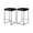 Black-Chrome, variant on Meridian Furniture Nicola 26.5"H Leather Counter Stool in Gray (Set of 2)