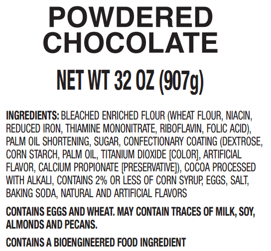 Little Dutch Boy Bakery Powdered Chocolate Baked Gourmet Cookie Tin, 32 oz, Approx. 70 Count