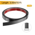 thumbnail image 2 of 2 Pack Stainless Steel Wall Molding Trim, 10Ft x 0.59 Inch, Peel and Stick Metal Trim, Self-Adhesive Mirror Trim, Mirrored Black, 2 of 7