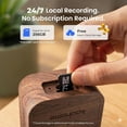 thumbnail image 6 of Koohome 2K Window Security Camera, Indoor Outdoor, Anti-Glare, Color Night Vision, AI Human Detection, Walnut Wood Casing, 6 of 8