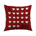thumbnail image 2 of Tuvgenk Red Heart Printed Throw Pillow Cover Valentines Day Decor 18x18 Inch Square Soft Cushion Case for Bed Sofa Living Room, 2 of 6