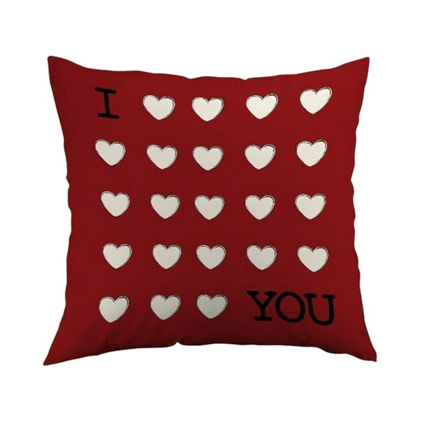 Specollect 3 Pcs Valentines Day Pillow Cover, Soft Linen Decorative Cushion for Sofa Living Room Bedroom, Pressure Relief