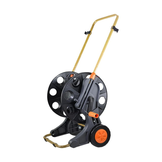 S SERENABLE Hose Reel Cart Gardening Tool Pipe Storage Rack for Outside Farm Car Washing TKM01 60M