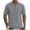 Gray, variant on Big & Tall Men's Roll Tab Short Sleeve T-Shirts, Summer Regular Fit Henley Mandarin Neck Tops, Casual Partial Button Solid Plain Tee Tops for Office Vacation