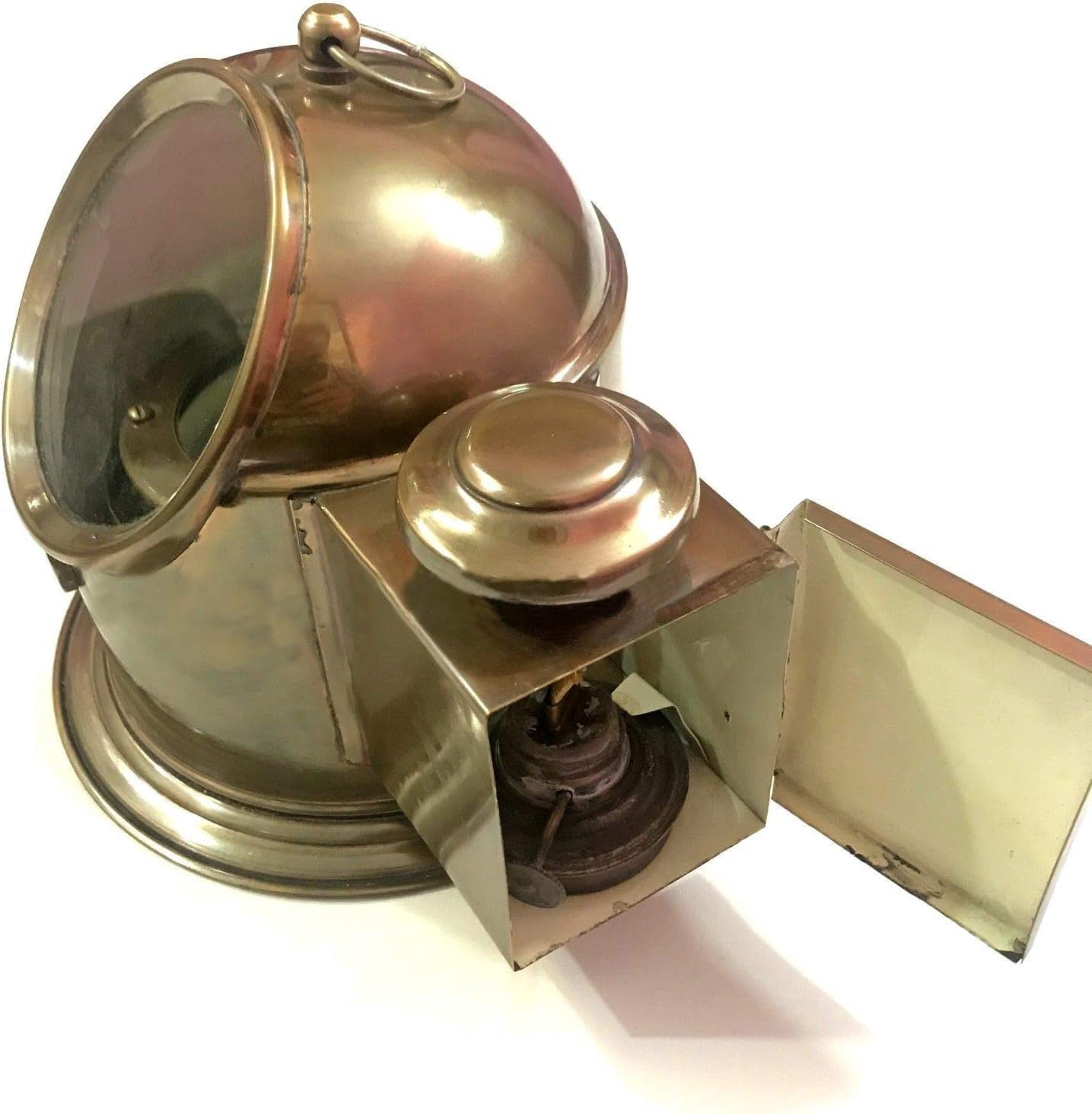 Brass Floating Dial Binnacle Gimbled Compass Nautical Ship/Boat Oil Lamp