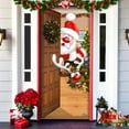 thumbnail image 2 of Christmas Front Door Decoration, Christmas Elastic Fabric Door Covers, Christmas Stretch Door Cover, Door Porch Covers for Home Party Holidays Decoration, 35x79 In, 2 of 7