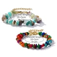 thumbnail image 2 of Pulseras simples de arcoíris de moda, cuentas de piedra Natural, regalo de joyería de fiesta para mujer, 2 uds., 2 of 5
