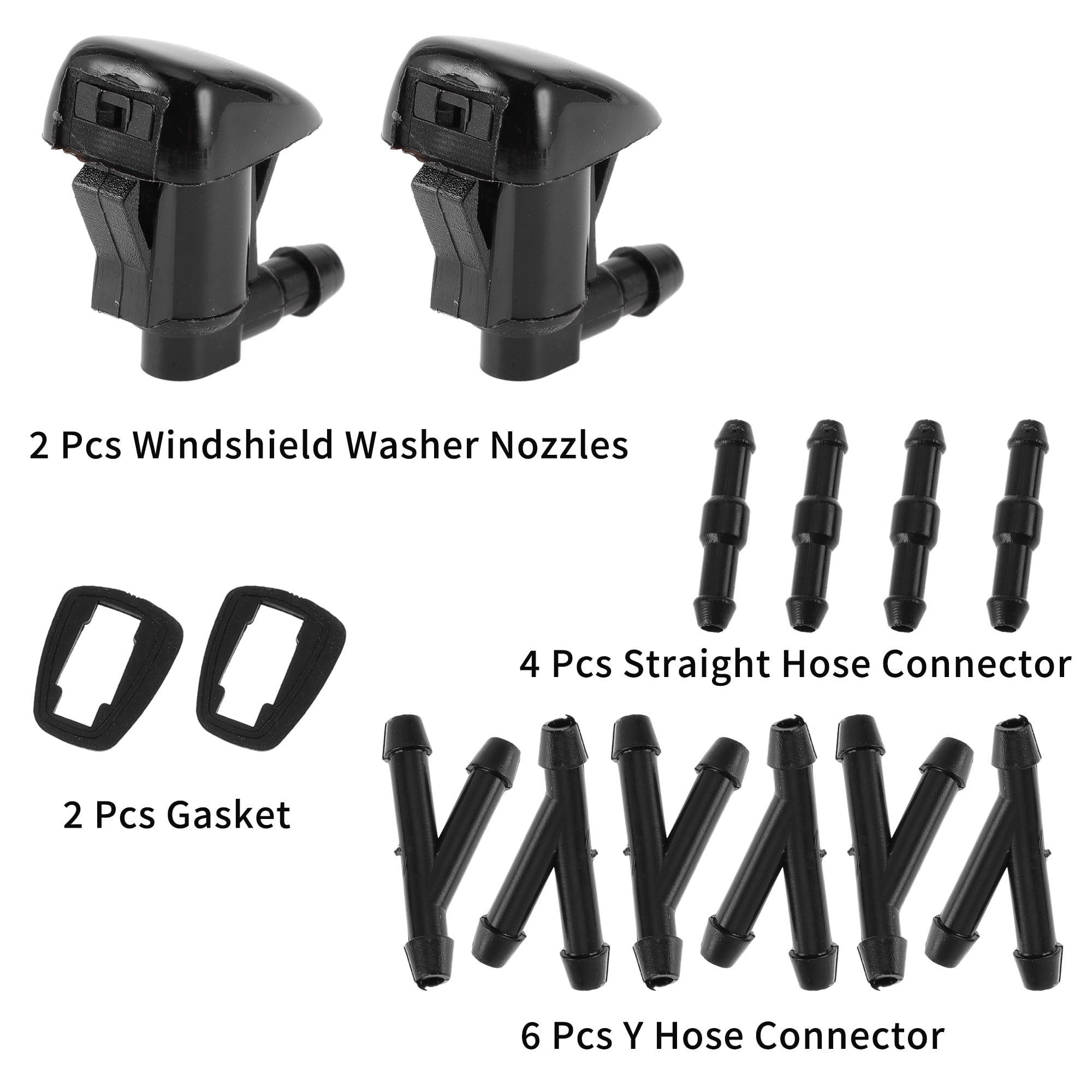 Unique Bargains Windshield Washer Nozzle for GMC Acadia 2011-2012 Black Plastic 1 Set