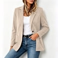 thumbnail image 4 of YanHoo Faux Suede Blazer for Women Dressy Casual Button Suit Jackets Lightweight Office Work Jacket Business Outfits, 4 of 8