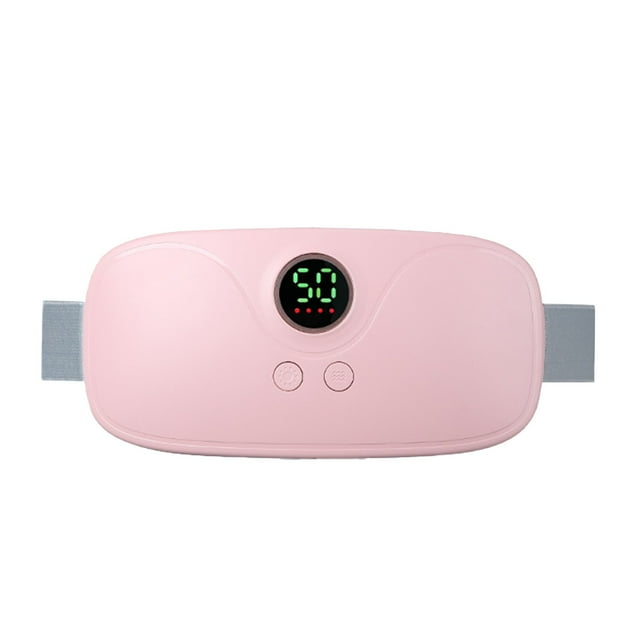Rbaofujie Warm Belt Vibration Hot Pressing Abdominal Massage Intelligent Heating Waist Protection Tool for Girls During Menstruation 4-Speed Vibration/Heating Mode