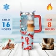 thumbnail image 4 of 40oz Funny Red Lobster Stainless Steel Flip Straw Tumbler Spill Proof Travel Cup Double Wall Vacuum Insulated Coffee Mug with Top Handle, 4 of 6