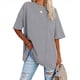 thumbnail image 1 of Camiseta Básica de Corta con Cuello en V, Gris , Talla M, 1 of 5