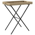 thumbnail image 5 of vidaXL Folding Tray Table Beige 65x40x75 cm Poly Rattan, 5 of 5