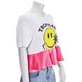 thumbnail image 2 of Filles A Papa Ladies T-Shirt Multicolor Smile Jersey White, Brand Size 1, 2 of 2