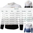 thumbnail image 2 of SERTG Men's Gradient Thickened Stretch Letter Print Plush Sweater Fall Winter Soft Warm Mock Neck Knit Top Men's Sweaters(Black,XL), 2 of 3
