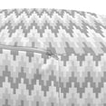 thumbnail image 3 of Grey Geometric Pouf Cover with Zipper, Style Ziggurat Inspired Pattern Pixel Motifs with Ombre Effect, Soft Decorative Fabric Unstuffed Case, 30" W X 17.3" L, Grey Pale Grey and White, by Ambesonne, 3 of 5