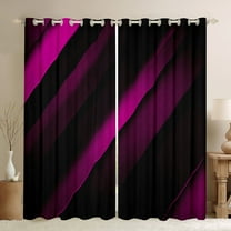 Feelyou Fuchsia Striped Geometric Black Out Curtains, Futuristic Abstract Curtains Pack of 2 (42x63 Each), Teen Child Kid Adult Bedroom Curtains, Curtains and Drapes Room Decor