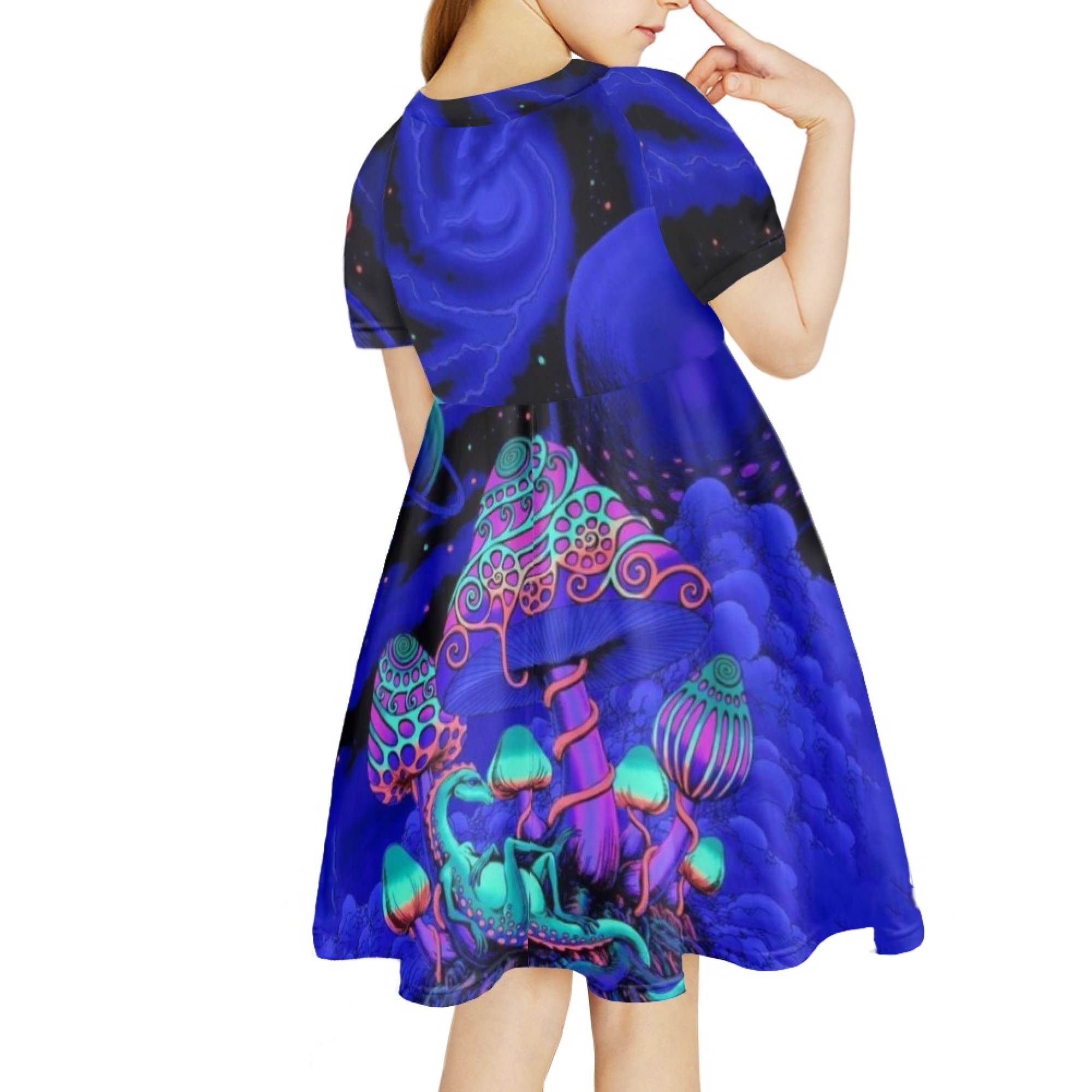 NETILGEN Van Gogh Rhone Starry Sky Pattern Teen Girl Dresses