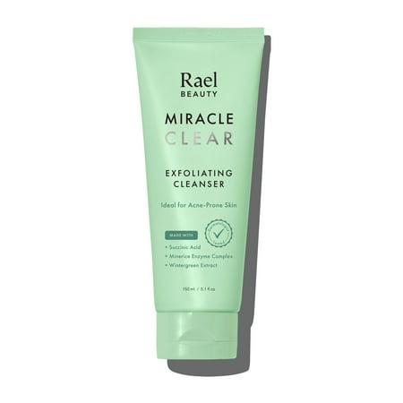 Rael Miracle Clear Exfoliating Cleanser Foam for Acne-Prone Skin, 5.1 fl oz