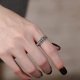 thumbnail image 3 of Ansiedad Anillo Spinner Anillos para Mujeres Hombres Retro Ajustable Fidget Banda Anillos Paz Anillos para Ansiedad Estrés Reliever Boda Promesa JFHHH pequeña, 3 of 5