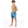 thumbnail image 3 of Printed, Solid & Fluorescent Colored Quick Dry Swim Shorts for Boys and Girls, Swim Trunks, Bathing Suits, Swimwear, Swim Shorts for Kids, Shark Blue, 7-8T, 3 of 11