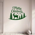 thumbnail image 1 of Adhesivo navideño para pared, calcomanía artística de vinilo con diseño de renos para decoración de sala de estar y dormitorio, SDJ07, 1 of 3