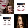 thumbnail image 4 of De Pegatinas De Tatuajes Temporales De Cara De Halloween, Pegatina De Tatuaje De Telaraña De Halloween Para Fiesta, Festival, Accesorios De Disfraz De Cosplay 12 Hojas Minnieouse HA038432-00, 4 of 6