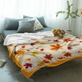 thumbnail image 3 of Fall Blanket for Couch/Bed Autunm Maple Leaf Thanksgiving Throw Blanket Soft Cozy Flannel Throws All Seanson Blanket for Boys/Grils Kids 49"x59", 3 of 6