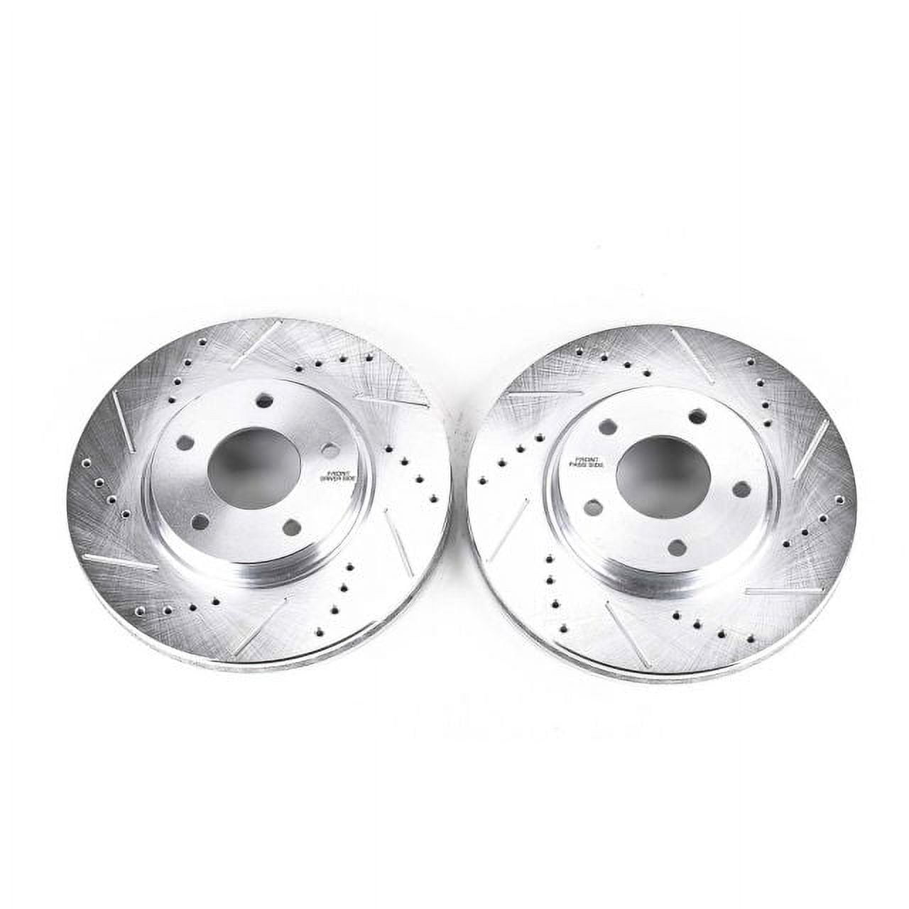 Power Stop Front Pair of Drilled and Slotted Brake Rotors JBR1129XPR