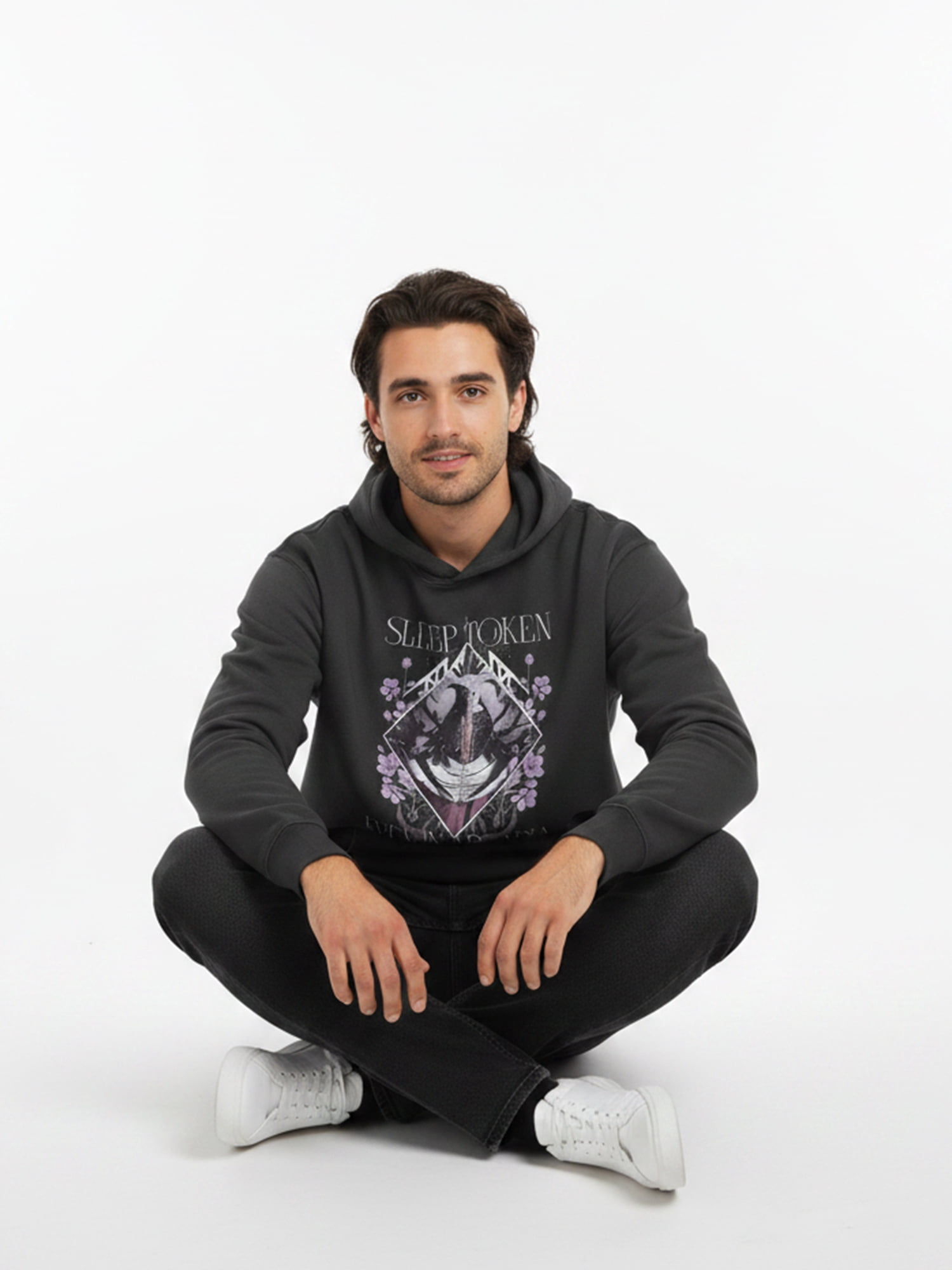 Sleep Token Men’s Pullover Fleece Hoodie, Floral Arcadia, Sizes S–3XL
