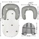 thumbnail image 2 of Tumbona de bebé, plegable, portátil, impermeable, para bebé de 0 a 24 meses, almohada de apoyo para entrenamiento y asientos, mochila transpirable de doble uso para el hogar y viajes (gris), 2 of 5