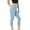 Light Blue, variant on Olyvenn Fashion Capri Leggings for Women Butt Lift with Pockets High Waisted Tummy Control Soft Yoga Capris Workout Running Leggings Black XS