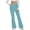 Blue, variant on Womens Yoga Pants Flared Classic Casual Slimming Yoga Sweatpants Spandex Elastic High Waist Full Length Sweatpants Solid Trousers for Ladies Hiking Shopping Purple