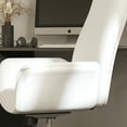 thumbnail image 3 of Merrick Lane Ergonomic Mid-Back Executive Office Chair in Contemporary White Faux Leather With Flared Arms And Adjustable Height, 3 of 14