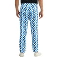 thumbnail image 3 of INSPIRE CHIC Contrast Color Pants for Men's Color Block Triangle Plaid Printed Dress Pants, 3 of 6