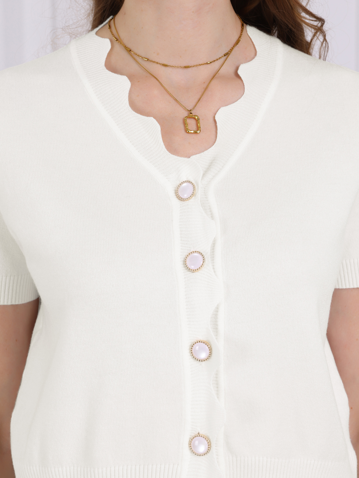 DARING DIVA Women's Short Sleeve Knit Ribbed Cropped Sweater Top 2XL White