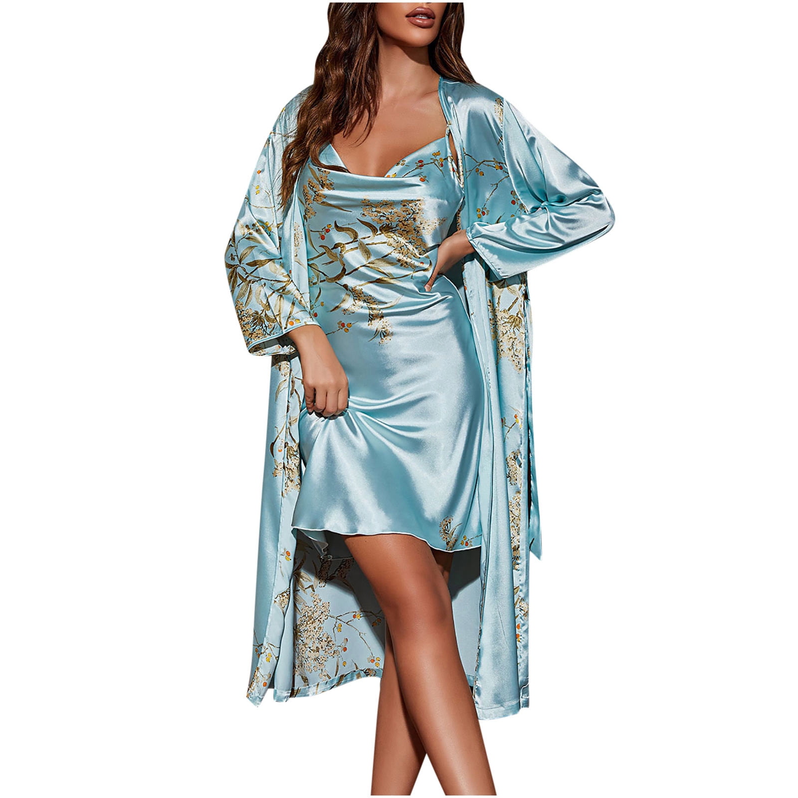 Nighty with Robe Online  Buy Nightgown and Robe Sets Online India  Clovia