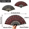 thumbnail image 2 of Set of 12 Multi-Colored Hand Held Folding Fans w/Gift Bags for Party Favors, Party Decor, Church, Baptism, First Communion, Religious Gift, Table Setting, 2 of 2