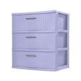thumbnail image 1 of Sterilite 3 Drawer Wide Weave Tower Lilac Bud, 1 of 2