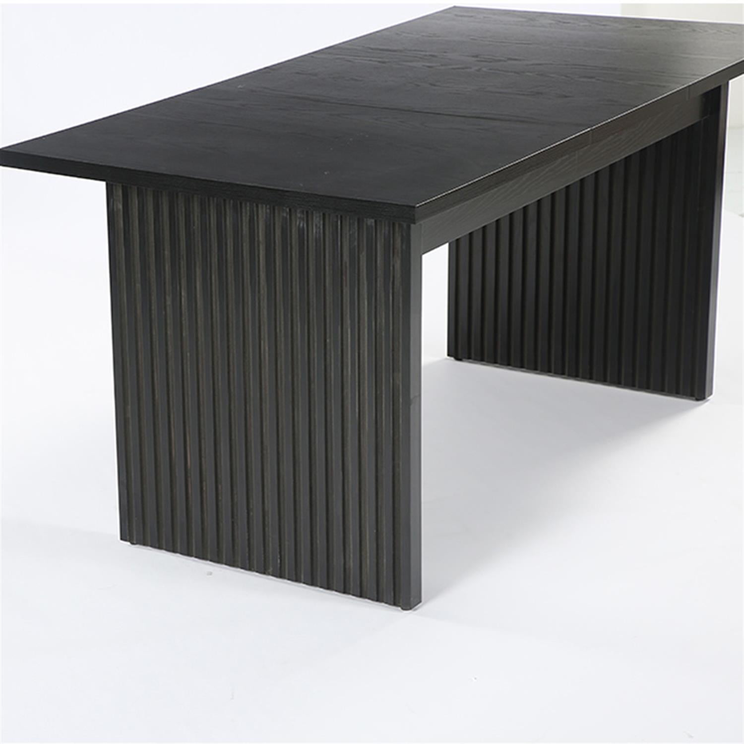 Demi Bonn 63" Modern Conference Table, Wood Meeting Room Table, Home Office Desk Writing Table for Living Room, Bedroom, Black