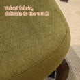 thumbnail image 4 of Leumius Accent Chair with Solid Wood Legs and Soft fabric Cushion, Cozy Bedroom Chair, Comfy Armless Reading Chair for Apartment Waiting Room Balcony Green, 4 of 4