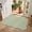 Grass Green, variant on Diatomaceous Earth Bath Mat 16"x24", Vintage Cream Absorbent Half Circle Bathroom Rugs with Non-Slip Backing Rubber, Low-Profile Doormat for Kitchen Sink Indoor Farmhouse Retro Beige Solid Color