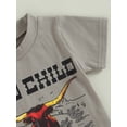 thumbnail image 4 of Infant Baby Boys Summer Outfits Western Cow Print Short Sleeve T-shirt and Casual Elastic Shorts Set, 4 of 7