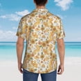 thumbnail image 3 of Lsque Retro 70s 60s Flower pattern Hawaiian Shirt for Men, Unisex Summer Beach Casual Short Sleeve Button Down Shirts-Small, 3 of 9
