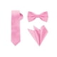 thumbnail image 1 of Conjunto de corbata de hombre de color sólido INSPIRE CHIC para el Día del Padre, corbata de moño preatado y pañuelo de bolsillo, corbatas para bodas y negocios, rosa, talla única, 1 of 7