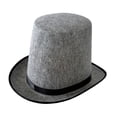 thumbnail image 3 of GUOOL Top Hat Comfortable Creative Gift Costume Accessory for Stage Show Roles Playing Gray, 3 of 8